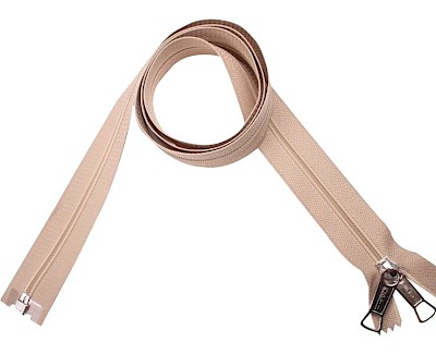 OPTI S 80 zip-fastener 8 mm with open end beige, 150 cm / 59.1 inch