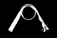 YKK zip-fastener 10 mm with open end white, 200 cm / 78.7 inch