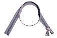 YKK zip-fastener 10 mm with open end grey, 100 cm / 39.4 inch