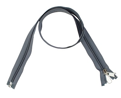 YKK zip-fastener 10 mm with open end grey, 250 cm / 98.4 inch