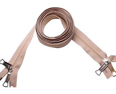 OPTI S 80 zip-fastener 8 mm with two ways open end beige, 650 cm / 255.9 inch