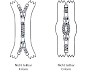 ESVO zip-fastener 6 mm, closed end two-way X-form beige