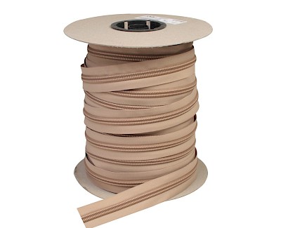 YKK zipper tape 10 mm closed end, beige