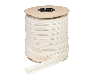 YKK zipper tape 10 mm closed end, white