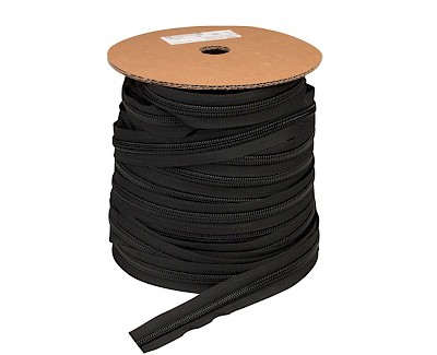 YKK zipper tape 10 mm closed end, black