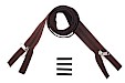 YKK spiral zip-fastener 8 mm closed end two-way X-form brown
