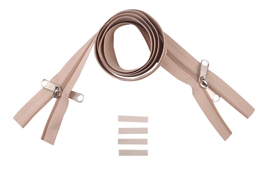 YKK spiral zip-fastener 8 mm closed end two-way X-form beige