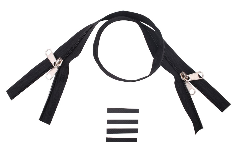 YKK spiral zip-fastener 8 mm closed end two-way X-form black