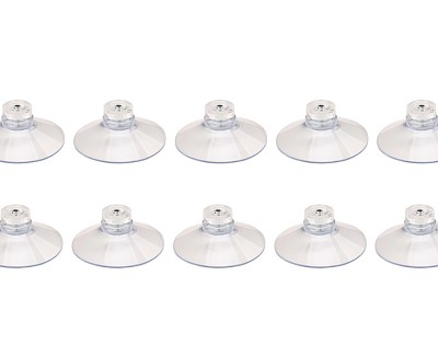 10 x ESVO transparent suction cup with stainless thread and nut