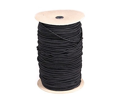 Rubber cable 8 mm, black REMNANTS