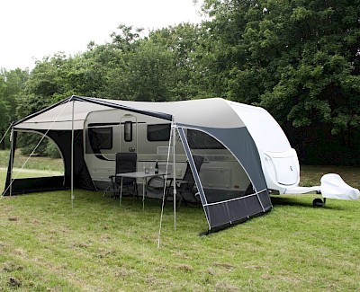 Caravan awning ESVO Panorama 240, size 15 with Awning frame 25/22 aluminium, Pegs & Guylines