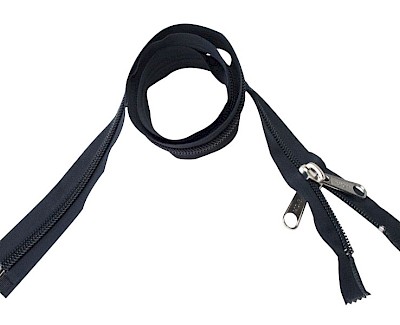 ESVO zip-fastener 10 mm with open end dark blue, 250 cm / 98,4 inch