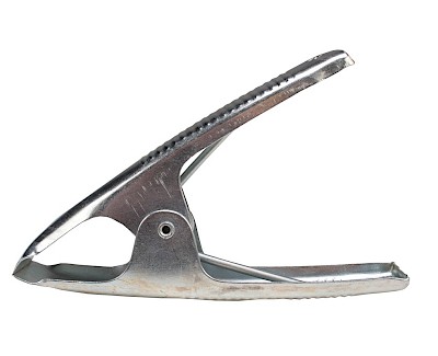 Spring clamp / sail clamp / tarpaulin clamp, steel, galvanised, 15,5cm