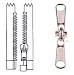 ESVO zip-fastener 10 mm with two ways open end white, 200 cm / 78.7 inch