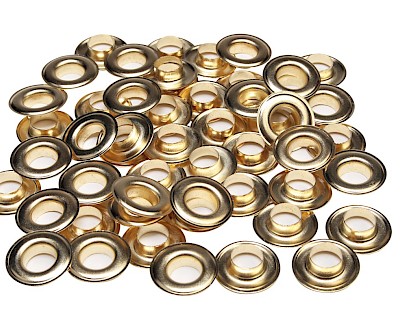 Set ESVO eyelets Ø 12 mm brass, 50 pieces