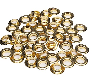 Set ESVO eyelets Ø 16 mm brass, 50 pieces