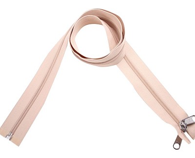 YKK zip-fastener 8 mm with open end beige, 100 cm / 59.1 inch