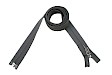 OPTI S 80 zip-fastener 8 mm with open end grey, 75 cm / 59.1 inch