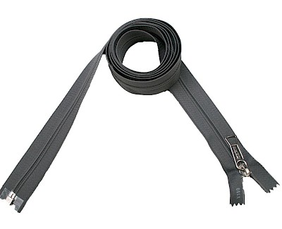 OPTI S 80 zip-fastener 8 mm with open end grey, 75 cm / 59.1 inch