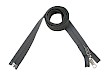 OPTI S 80 zip-fastener 8 mm with open end grey, 190 cm / 59.1 inch