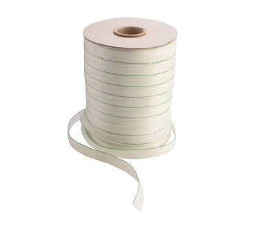 Roll of bias tape, 200 metres, 15 mm, polyester, white