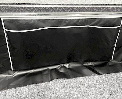 ESVO organizer for draught skirts with velcro tape, heavy duty 40 x 90 cm, black