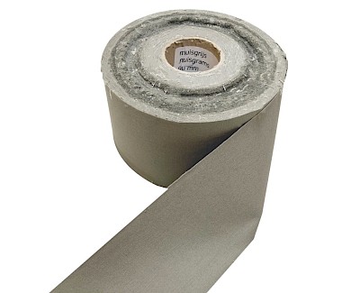 Tent fabric tape cotton 90 mm, mouse grey