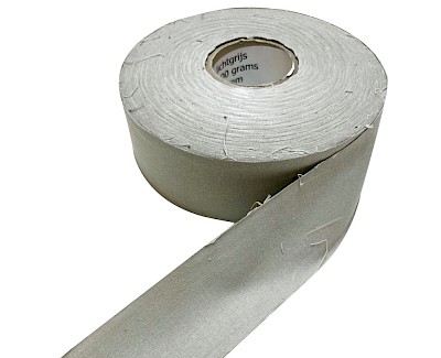 Tent fabric tape cotton 50 mm, light grey