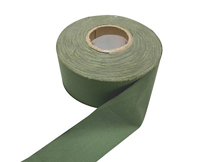 Tent fabric tape 150 gr/m² cotton 50 mm, light grey