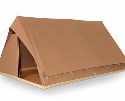 Group tent Patrouille 6 with sewn in ground sheet, cotton tent