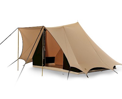 Cotton pyramid tent Bedouin 280 with sewn in groundsheet. Sand/black 'CENTURY EDITION'