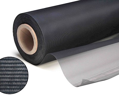 Midge netting fabric, extra fine mesh, 155 cm, black