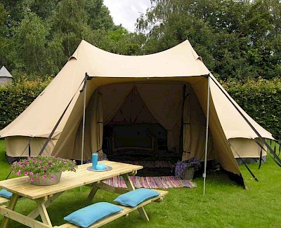 Two pole Berber tipi tent in Ten Cate Campshield FR fabric