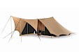 Cotton pyramid tent Bedouin 340 sand/black with sewn in groundsheet 'CENTURY EDITION'