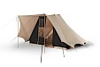 Cotton pyramid tent Bedouin 300 sand/black with sewn in groundsheet