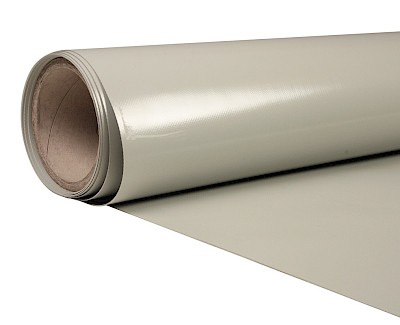 Reinforced PVC for tarpaulin sheet, grey RAL 7038 250 cm, 650 gr/m²