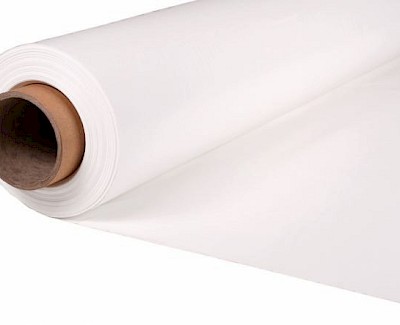 Ground sheet reinforced light white PVC 150 cm. 430 gr/m²
