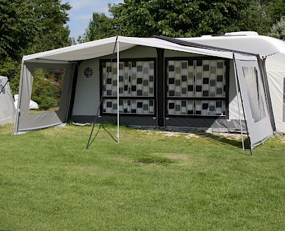 Caravan awning ESVO sun canopy de luxe for the awning, with sidewalls, size 2