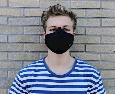 Mouth mask for hay fever, black