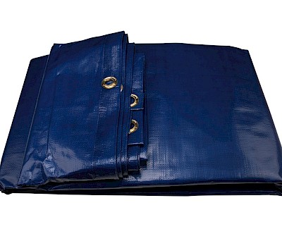Tarpaulin sheet, 300 x 400 cm, blue, with eyelets, 240 UV, quality extra
