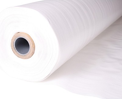Fire retardant canvas for tarpaulin, white, off the roll, HDPE, 200 cm, 200 gram