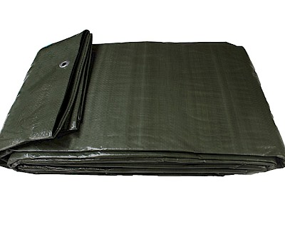 Tarpaulin sheet, 200 x 300 cm, green, with eyelets, waterproof, 100, economy
