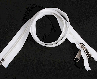 ESVO zip-fastener 10 mm with open end, white SALE