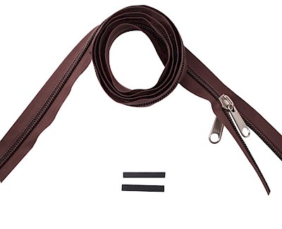 YKK zip-fastener 10 mm closed end brown