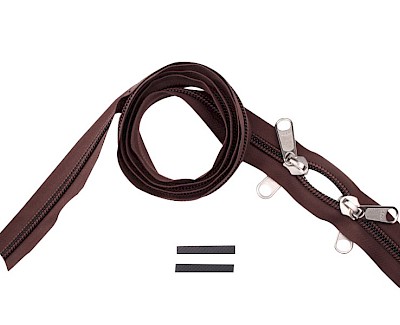 YKK zip-fastener 10 mm closed end two-way O-form brown