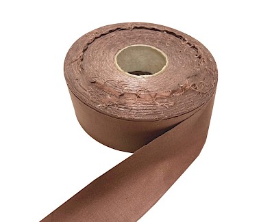 Tent fabric tape 200 gr/m² cotton 50 mm, brown