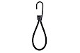 Elastic loop with hook 18 cm, black