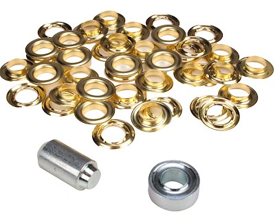 Set ESVO eyelets Ø 16 mm brass, 25 pieces