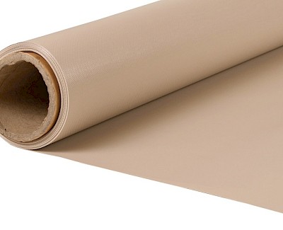 Reinforced PVC for tarpaulin sheet, beige 150 cm, 550 gr/m²