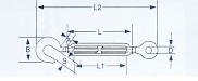 Stainless Steel Casted Turnbuckle Hook-Eye